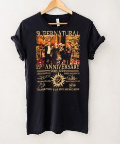 Supernatural 19th Anniversary 2005 2024 Jensen Ackles, Misha Collins, Jared Padalecki And Mark Sheppard Thank You For The Memories Shirt