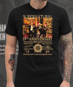 Supernatural 19th Anniversary 2005 2024 Jensen Ackles, Misha Collins, Jared Padalecki And Mark Sheppard Thank You For The Memories Shirt