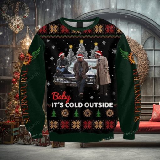 Supernatural Baby It Is Cold Outside Ugly Sweater Christmas Party