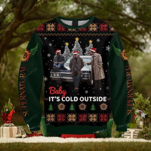 Supernatural Baby It Is Cold Outside Ugly Sweater Christmas Party