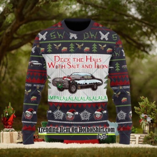 Supernatural Deck The Halls With Salt And Iron Ugly Christmas Sweater