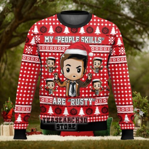 Supernatural My People Skills Are Rusty Ugly Christmas Sweater