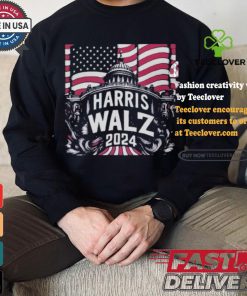 Support Of Presidential Nominee Kamala Harris Vp Nominee Tim Walz 2024 Us Elections America White House T shirt