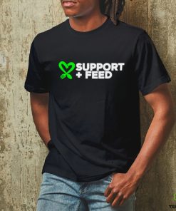Support and Feed Support plus Feed heart shirt