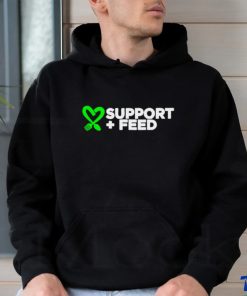 Support and Feed Support plus Feed heart shirt
