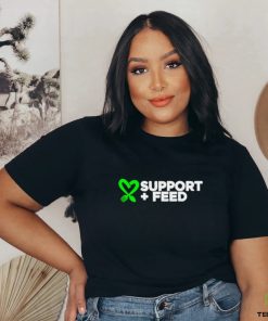 Support and Feed Support plus Feed heart shirt