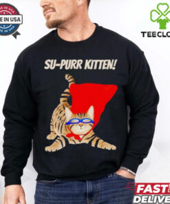 Supurr kitten cute super hero cat meme shirt