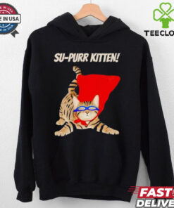 Supurr kitten cute super hero cat meme shirt