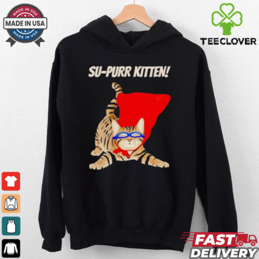 Supurr kitten cute super hero cat meme shirt