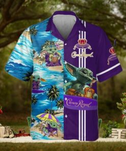 Surf With Baby Yoda Star Wars Royal Hawaiian Shirt Collection