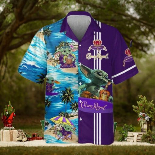 Surf With Baby Yoda Star Wars Royal Hawaiian Shirt Collection