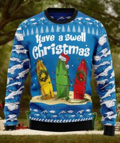 Surfer Swell Ugly Christmas Sweater Thankgiving Gift Men Women