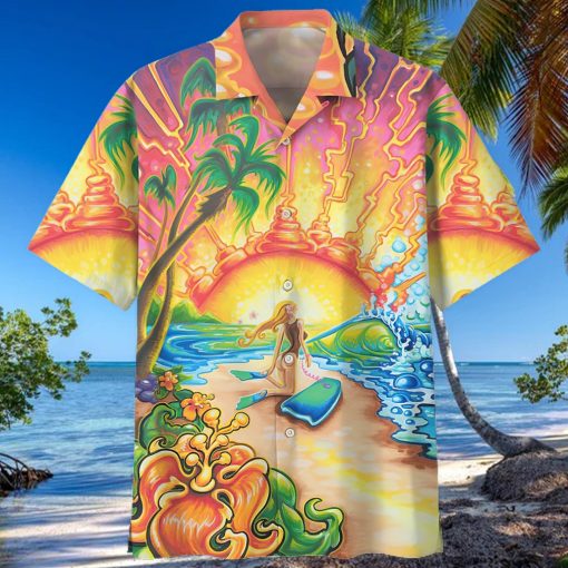 Surfing Colorful Amazing Design Unisex Hawaiian Shirt