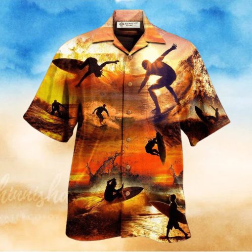 Surfing Is My Therapy Sunset Hawaiian Shirt