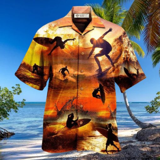 Surfing Is My Therapy Sunset Hawaiian Shirt