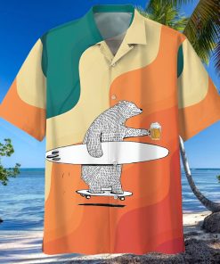 Surfing Orange High Quality Unisex Hawaiian Shirt