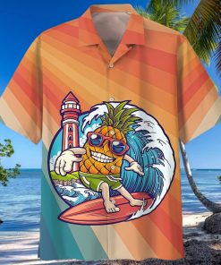 Surfing Orange Unique Design Unisex Hawaiian Shirt