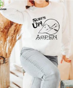 Surfs up Aspen California art logo shirt