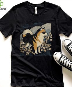 Surrealism Japanese Painting Black and tan Shiba Inu shirt
