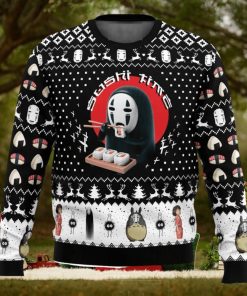 Sushi Time No Face Spirited Away Ugly Christmas Sweater 3D Printed Men And Women Christmas Hoiliday Gift