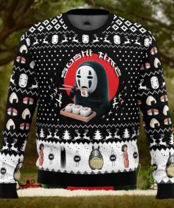Sushi Time No Face Spirited Away Ugly Christmas Sweater