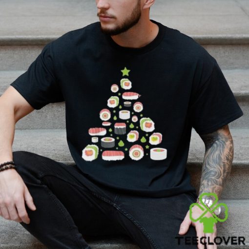 Sushi christmas tree pajama cool japanese food x mas t hoodie, sweater, longsleeve, shirt v-neck, t-shirt