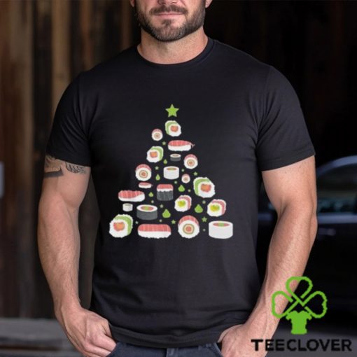 Sushi christmas tree pajama cool japanese food x mas t hoodie, sweater, longsleeve, shirt v-neck, t-shirt