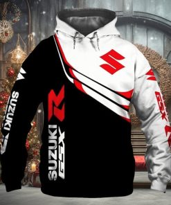 Suzuki Motorcycles Black White Pullover Hoodie