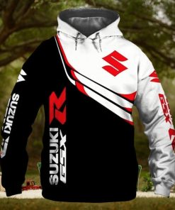 Suzuki Motorcycles Black White Pullover Hoodie