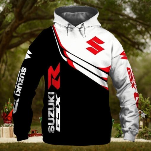 Suzuki Motorcycles Black White Pullover Hoodie