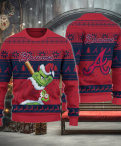 Atlanta Braves Grinch Christmas Ugly Sweater