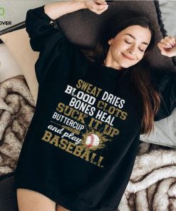 Sweat Dries Blood Clots Play Baseball Vintage Baseball T shirt Classic T Shirt