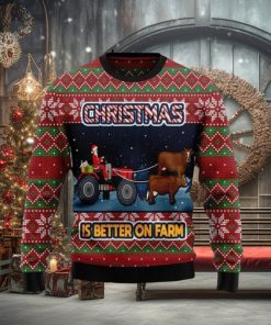 Sweater 3D Christmas Is Better On Farm shirt