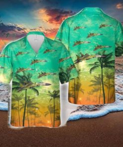 Swedish Air Force J 11A M90 Camo Hawaiian Shirt