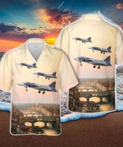Swedish Air Force Saab JAS 39E Gripen Hawaiian Shirt