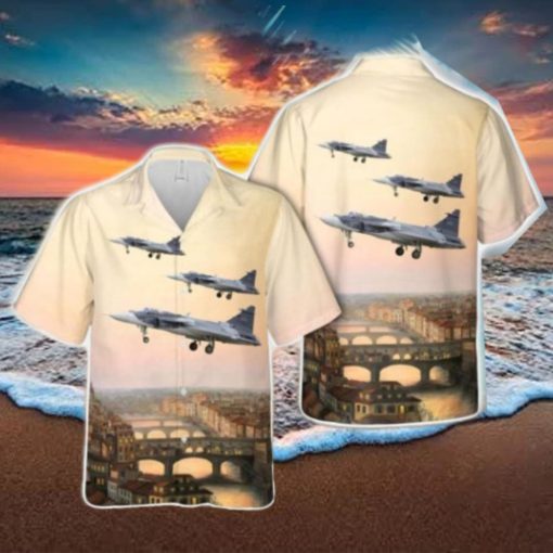 Swedish Air Force Saab JAS 39E Gripen Hawaiian Shirt