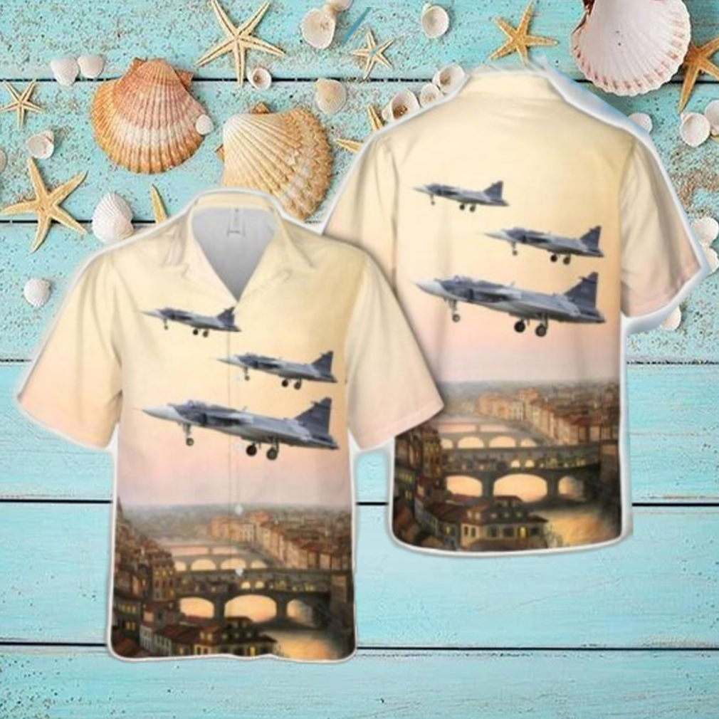 Swedish Air Force Saab JAS 39E Gripen Hawaiian Shirt Swedish Air Force Saab JAS 39E Gripen Hawaiian Shirt