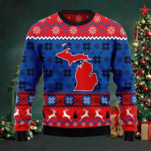 Sweet Home Michigan Ugly Christmas Sweater Gift Men Women
