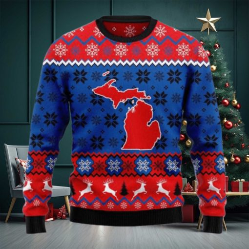 Sweet Home Michigan Ugly Christmas Sweater Gift Men Women