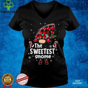 Sweetest Gnome Buffalo Plaid Matching Family Christmas T Shirt 1