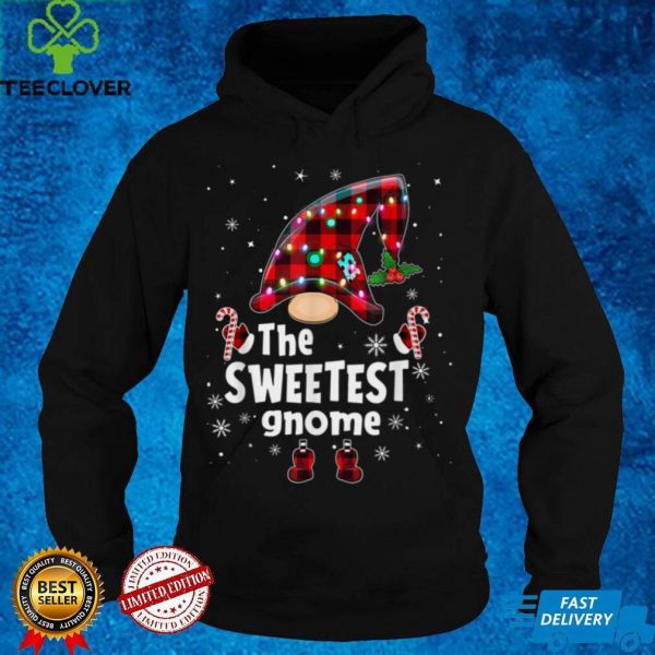 Sweetest Gnome Buffalo Plaid Matching Family Christmas T Shirt 1