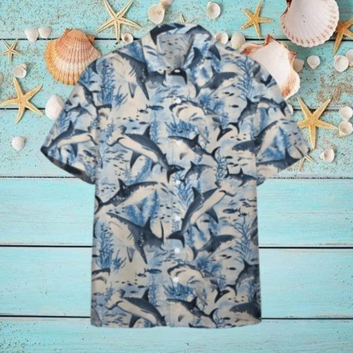 Swimming Shark Hawaiian Shirt