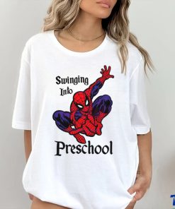 Swinging Into Preschool Marvel School shirt