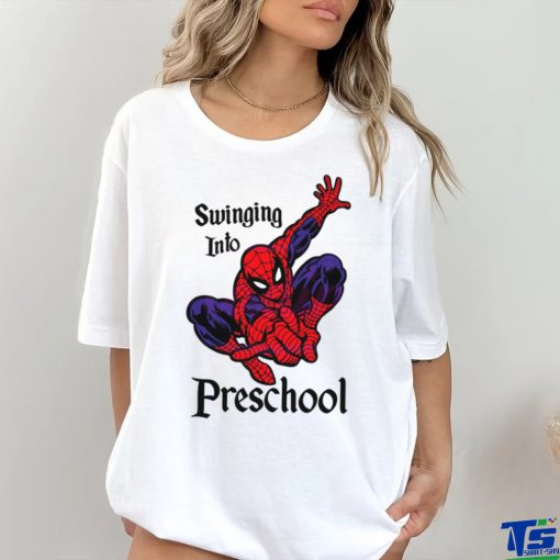 Swinging Into Preschool Marvel School shirt