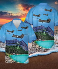 Swiss Air Force Boeing CH 47 Chinook Hawaiian Shirt