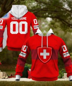 Swiss National Ice Hockey Team Jersey Style V1 Hoodie T Shirt Zip Hoodie Sweatshirt
