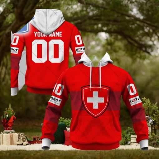 Swiss National Ice Hockey Team Jersey Style V1 Hoodie T Shirt Zip Hoodie Sweathoodie, sweater, longsleeve, shirt v-neck, t-shirt