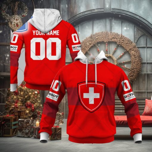 Swiss National Ice Hockey Team Jersey Style V1 Hoodie T Shirt Zip Hoodie Sweathoodie, sweater, longsleeve, shirt v-neck, t-shirt