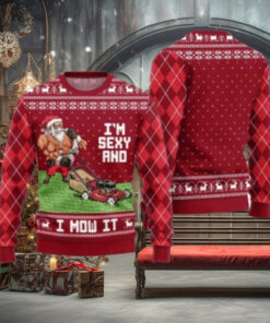 Swole Santa Sexy And Mow It Ugly Christmas Sweater