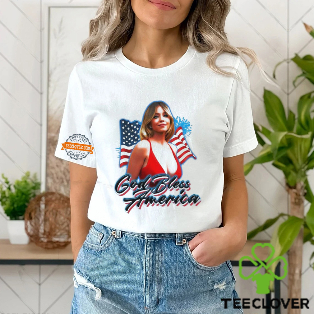 Sydney Sweeney God Bless America Flag T Shirts Sydney Sweeney God Bless America Flag T Shirts